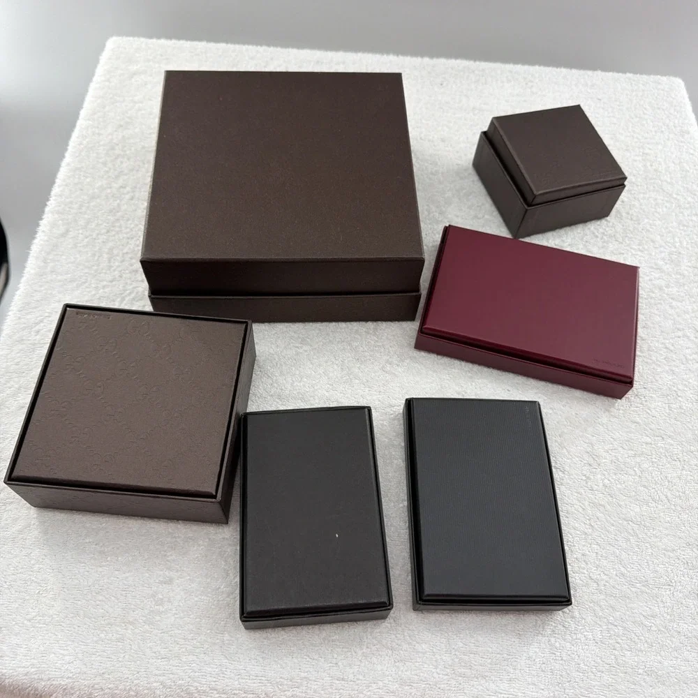 LOT 6 Boxes Gucci jewelry Gift vintage Empty boxes case storage Ribbons 2 Piece